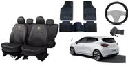 Conjunto de Capas Exclusivas Clio 18-23 + Tapete + Capa de Volante