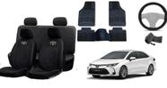 Conjunto de Capas Premium Corolla 20-24 + Tapete e Volante