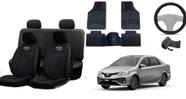 Conjunto de Capas Resistente para Etios 16-22 com Tapete e Volante