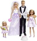 Conjunto de Casamento Barbie DRJ88, Bonecas de Noiva e Noivo, Acessórios - Modelo Variado