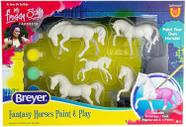 Conjunto de Cavalos Fantasia Breyer 5 peças, escala 1:32 Modelo 4235 Amarelo