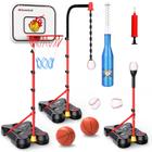 Conjunto de Cesta e Bola de Basquete T Toycost 4 em 1 - Para Crianças de 3 a 8 Anos