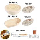 Conjunto de Cestas de Fermentação de Pão Wokex - Oval e Redonda - Vime