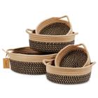 Conjunto de cestos de armazenamento Ladkew Cotton Rope Woven, 5 peças