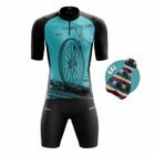 Conjunto de Ciclismo Masculino Pro Forro Gel Ciclistas Pedal Bike