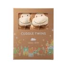 Conjunto de cobertores Angel Dear Cuddle Twins Brown Monkey