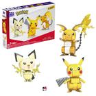 Conjunto de construção de brinquedos MEGA Pokémon Action Figures Pikachu de 4 polegadas