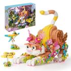 Conjunto de construção Jojo&Peach Creator 3 em 1 Flower Cat 1038 peças