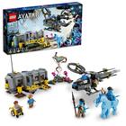 Conjunto de construção LEGO Avatar Floating Mountains Site 26 e RDA Samson 75573 com brinquedo de helicóptero, 5 minifiguras e boneco de animal Direhorse para crianças com mais de 9 anos