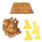 Conjunto de construção modelo Cayway 100 Mini Red Roof Tiles 18 mm