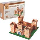 Conjunto de construção Wise Elk Toy Dragon's Castle com gesso real