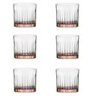 Conjunto de Copos de Cristal Colorido para Água/Whisky 6 Peças 360 ml Biona Oxford