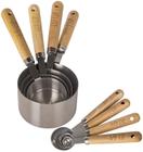 Conjunto de copos e colheres de medição de 8 peças para cozinhar com madeira colorida - COOK WITH COLOR