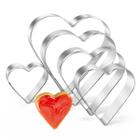 Conjunto de cortador de biscoitos Gtmkina Heart Shape em aço inoxidável x5