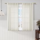 Conjunto de cortinas Nanspring Cream Linen Sheer 137x137cm com 2 painéis