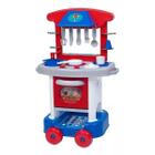 Conjunto De Cozinha Infantil Play Time Azul E Vermelho Cotiplas 2421