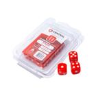 Conjunto de Dados Central Dices D6 de 16mm Vermelho Branco