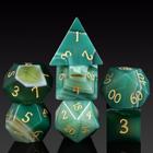 Conjunto de dados Gemstone DNDND Turquoise, 7 peças para D&D em estanho metálico