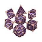 Conjunto de Dados RPG D&D Poliédricos de Metal - D20, D12, D10, D8, D6