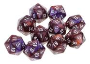 Conjunto De Dados Rpg De Mesa - Marmorizado Roxo/Laranja - Atelie