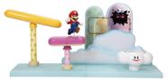 Conjunto de dioramas Super Mario Cloud World com boneco de Mario de 2,5 polegadas