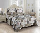 Conjunto de edredões Brilliant Sunshine Rose and Toile Patchwork, 3 peças