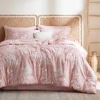 Conjunto de edredom Bedsure Queen Floral Pink 7 peças