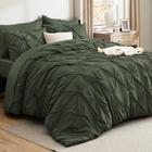 Conjunto de edredom Bedsure Queen Olive Green com 7 peças