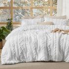 Conjunto de edredom Bedsure Tufted Boho King Size Bright White