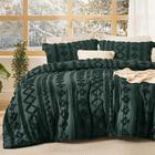 Conjunto de edredom Bedsure Tufted Boho King Size verde esmeralda