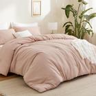 Conjunto de edredom Bedsure Waffle Twin Dusty Pink (180x220cm)