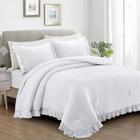 Conjunto de edredom Bonlino Bed Bedding Queen - 3 peças, branco