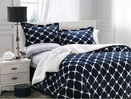 Conjunto de edredom Elegant Comfort Bloomingdale King Navy Blue