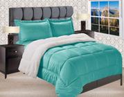 Conjunto de edredom Elegant Comfort Heavy Weight Queen Turquoise