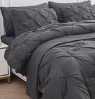 Conjunto de Edredom King Size LANE LINEN Cinza - com Lençóis e Fronhas