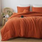 Conjunto de edredom Litanika Terracotta King Size com 3 peças