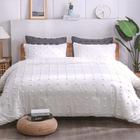 Conjunto de edredom Paxrac Tufted White completo com 2 fronhas