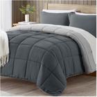 Conjunto de edredom satisomnia Queen Grey Bedding, 3 peças