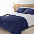 Conjunto de edredom Seward Park Navy Blue Sherpa King Size