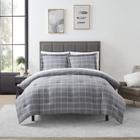 Conjunto de edredom Sweet Home Collection Full Grey Plaid