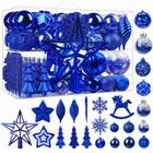 Conjunto de enfeites de decoração de árvore de Natal ShareConn 100 unidades azul