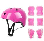 Conjunto de equipamentos de proteção Wokex 7 peças Kids Roller Skate Pink