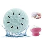 Conjunto de escova facial de limpeza de poros de silicone (2pcs) esfoliante Super Soft Bristle de espuma de bolha rica de skincare de limpeza facial confortável Azul & Rosa