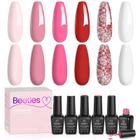 Conjunto de esmaltes de gel Beetles Pink Fall in Love Collection