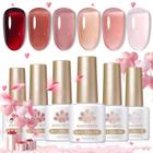 Conjunto de esmaltes de gel Born Pretty Burgundy Wine Red 7 ml 6 unidades