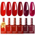 Conjunto de Esmaltes em Gel Beetles Red Gel - 6 Cores de 15mL