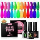 Conjunto de esmaltes em gel UR SUGAR Neon 12 cores 7 ml, primavera e verão