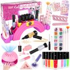 Conjunto de esmaltes Oisacirg Kids para meninas com secador de unhas 28 unidades