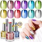 Conjunto de esmaltes SAVILAND Metallic 12 cores Mirror Chrome