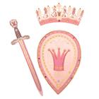 Conjunto de espadas, escudos e coroas de brinquedo Liontouch Queen Rosa Girl 3+